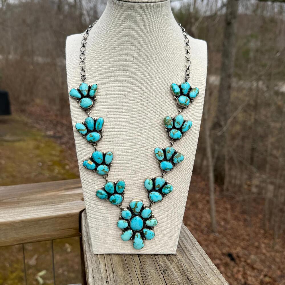 ***COLLECTION PIECE*** Sonoran Mountain Turquoise Cluster Necklace-Travis J